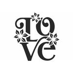 Casa si Gradina - Decoratiuni - Decoratiuni perete - Decor perete Personalizabil Love Floral din lemn - 36 L x 38 H (cm) - Infinity.ro
