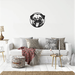 Casa si Gradina - Decoratiuni - Decoratiuni perete - Decor perete Catel Pug Mops HH688 din lemn - 37 L x 37 H (cm) - Infinity.ro