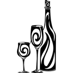 Casa si Gradina - Decoratiuni - Decoratiuni perete - Decor perete Sticla si Pahare HH781 din lemn - 24 L x 45 H (cm) - Infinity.ro