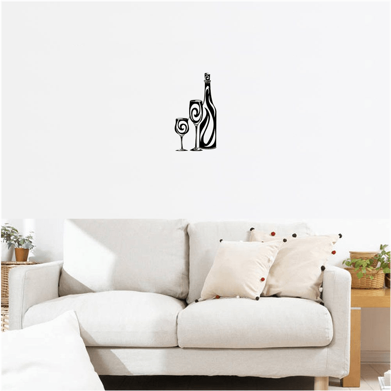 Casa si Gradina - Decoratiuni - Decoratiuni perete - Decor perete Sticla si Pahare HH781 din lemn - 24 L x 45 H (cm) - Infinity.ro
