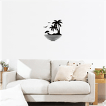 Casa si Gradina - Decoratiuni - Decoratiuni perete - Decor perete Palmier HH694 din lemn - 37 L x 40 H (cm) - Infinity.ro