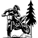 Casa si Gradina - Decoratiuni - Decoratiuni perete - Decor perete Motocicleta Enduro HH734 din lemn - 27 L x 30 H (cm) - Infinity.ro