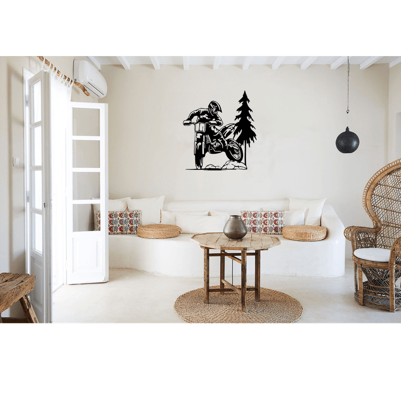Casa si Gradina - Decoratiuni - Decoratiuni perete - Decor perete Motocicleta Enduro HH734 din lemn - 27 L x 30 H (cm) - Infinity.ro
