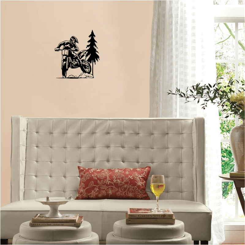 Casa si Gradina - Decoratiuni - Decoratiuni perete - Decor perete Motocicleta Enduro HH734 din lemn - 27 L x 30 H (cm) - Infinity.ro