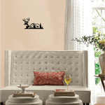 Casa si Gradina - Decoratiuni - Decoratiuni perete - Decor perete Munte cu Cerbi HH701 din lemn - 46 L x 25 H (cm) - Infinity.ro