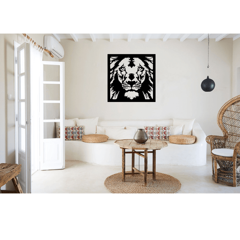 Casa si Gradina - Decoratiuni - Decoratiuni perete - Decor perete Leu HH707 din lemn - 37 L x 37 H (cm) - Infinity.ro