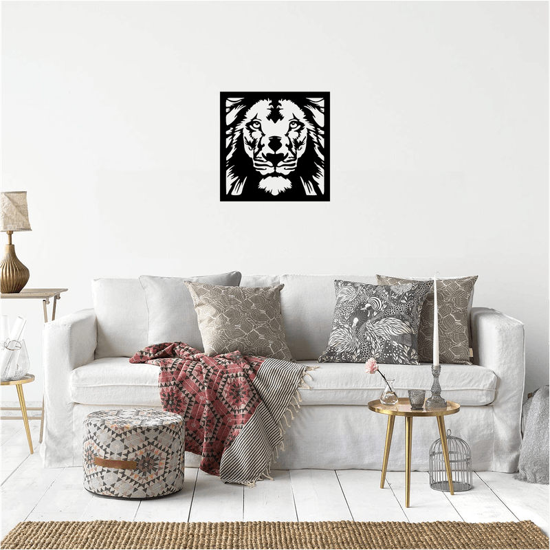 Casa si Gradina - Decoratiuni - Decoratiuni perete - Decor perete Leu HH707 din lemn - 37 L x 37 H (cm) - Infinity.ro