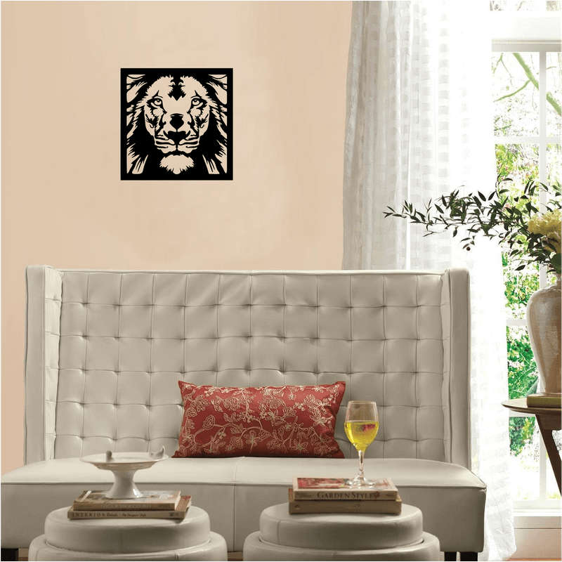 Casa si Gradina - Decoratiuni - Decoratiuni perete - Decor perete Leu HH707 din lemn - 37 L x 37 H (cm) - Infinity.ro