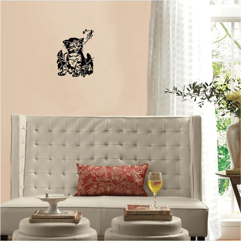 Casa si Gradina - Decoratiuni - Decoratiuni perete - Decor perete Pisicuta HH809 din lemn - 27 L x 35 H (cm) - Infinity.ro