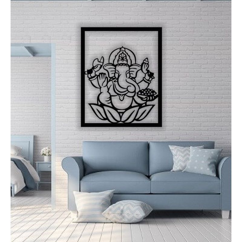 Casa si Gradina - Decoratiuni - Decoratiuni perete - Decor perete Personalizabil Elefant Hindu HHH300 din lemn - 30 L x 37 H (cm) - Infinity.ro