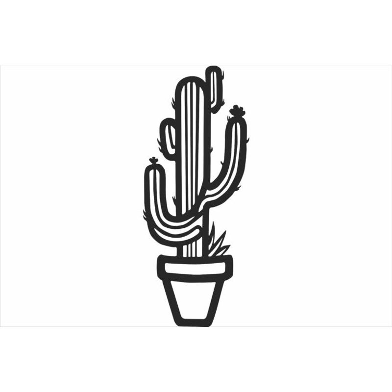 Casa si Gradina - Decoratiuni - Decoratiuni perete - Decor perete Personalizabil Cactus HHH168 din lemn - 15 L x 38 H (cm) - Infinity.ro