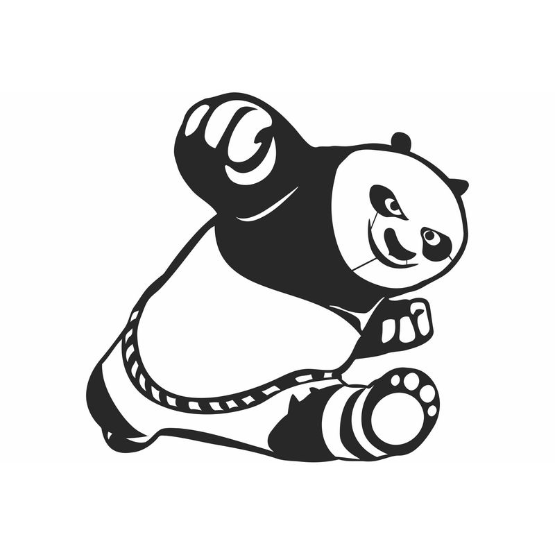 Casa si Gradina - Decoratiuni - Decoratiuni perete - Decor perete Personalizabil Kung fu Panda HHH103 din lemn - 40 L x 38 H (cm) - Infinity.ro