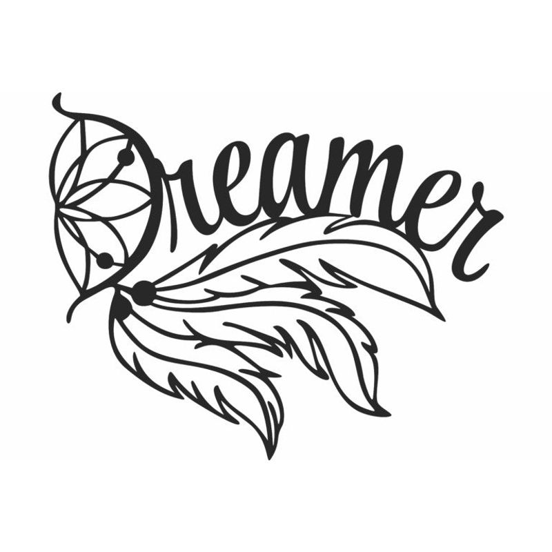 Casa si Gradina - Decoratiuni - Decoratiuni perete - Decor perete Personalizabil Dreamer HHH106 din lemn - 47 L x 38 H (cm) - Infinity.ro