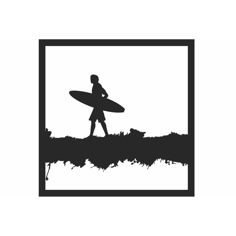 Casa si Gradina - Decoratiuni - Decoratiuni perete - Decor perete Personalizabil Surfer HHH381 din lemn - 38 L x 38 H (cm) - Infinity.ro