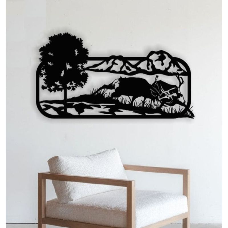 Casa si Gradina - Decoratiuni - Decoratiuni perete - Decor perete Personalizabil Caprioara din lemn - 40 L x 22 H (cm) - Infinity.ro