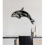 Casa si Gradina - Decoratiuni - Decoratiuni perete - Decor perete Personalizabil Delfin HHH506 din lemn - 40 L x 29 H (cm) - Infinity.ro