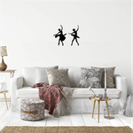 Casa si Gradina - Decoratiuni - Decoratiuni perete - Decor perete Balerine din 2 Parti HH798 din lemn - 32 L x 25 H (cm) - Infinity.ro