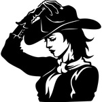 Casa si Gradina - Decoratiuni - Decoratiuni perete - Decor perete Fata Cowboy HH771 din lemn - 37 L x 38 H (cm) - Infinity.ro