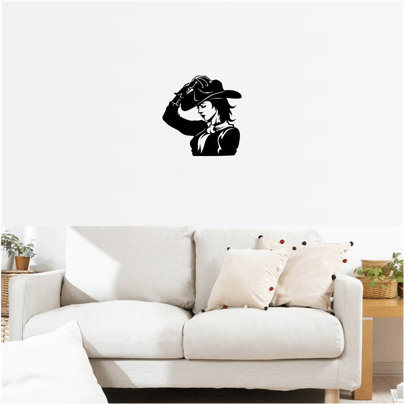 Casa si Gradina - Decoratiuni - Decoratiuni perete - Decor perete Fata Cowboy HH771 din lemn - 37 L x 38 H (cm) - Infinity.ro