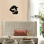 Casa si Gradina - Decoratiuni - Decoratiuni perete - Decor perete Fata Cowboy HH771 din lemn - 37 L x 38 H (cm) - Infinity.ro