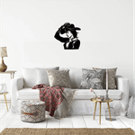 Casa si Gradina - Decoratiuni - Decoratiuni perete - Decor perete Fata Cowboy HH771 din lemn - 37 L x 38 H (cm) - Infinity.ro