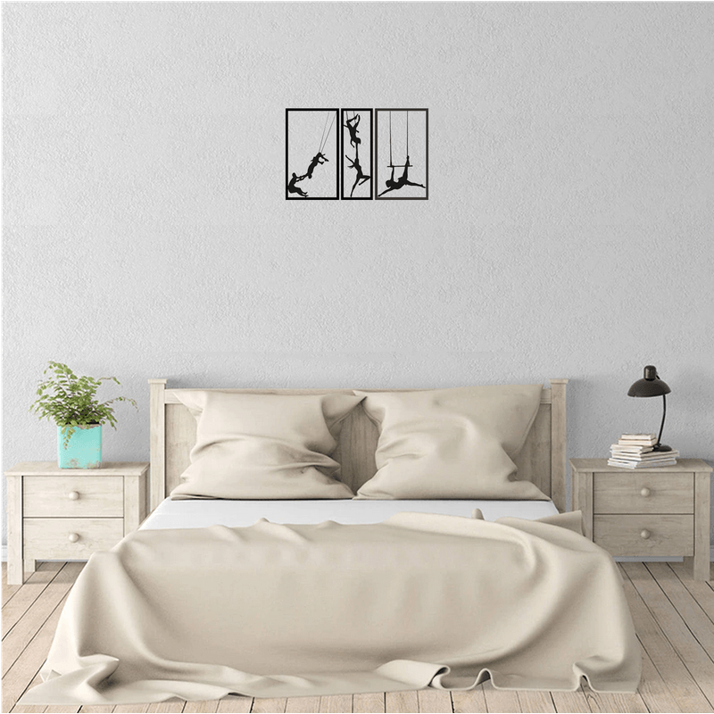 Casa si Gradina - Decoratiuni - Decoratiuni perete - Decor perete Circ din 3 Parti HH777 din lemn - 57 L x 36 H (cm) - Infinity.ro