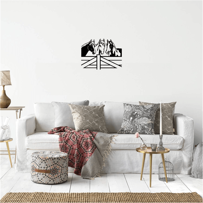 Casa si Gradina - Decoratiuni - Decoratiuni perete - Decor perete Cai HH768 din lemn - 35 L x 27 H (cm) - Infinity.ro