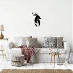 Casa si Gradina - Decoratiuni - Decoratiuni perete - Decor perete Fata si Caprioara HH696 din lemn - 36 L x 57 H (cm) - Infinity.ro