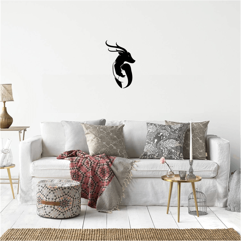 Casa si Gradina - Decoratiuni - Decoratiuni perete - Decor perete Fata si Caprioara HH696 din lemn - 36 L x 57 H (cm) - Infinity.ro