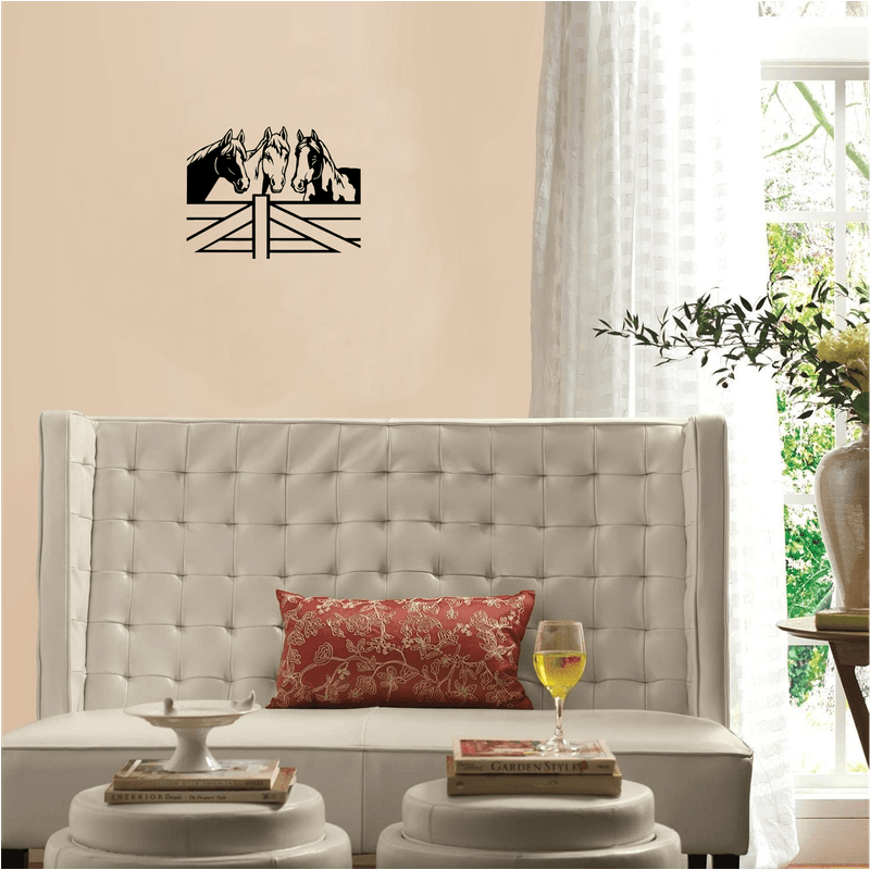 Casa si Gradina - Decoratiuni - Decoratiuni perete - Decor perete Cai HH768 din lemn - 35 L x 27 H (cm) - Infinity.ro
