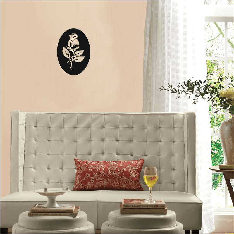 Casa si Gradina - Decoratiuni - Decoratiuni perete - Decor perete Boboc de Trandafir HH769 din lemn - 24 L x 25 H (cm) - Infinity.ro