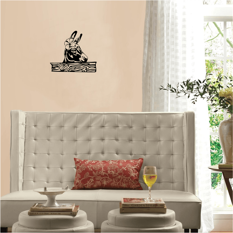 Casa si Gradina - Decoratiuni - Decoratiuni perete - Decor perete Cap de Magarita HH736 din lemn - 30 L x 27 H (cm) - Infinity.ro