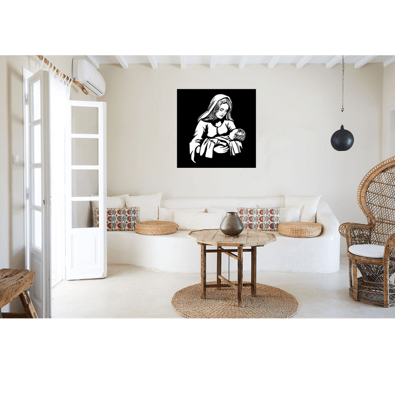 Casa si Gradina - Decoratiuni - Decoratiuni perete - Decor perete Fecioara Maria HH775 din lemn - 20 L x 20 H (cm) - Infinity.ro