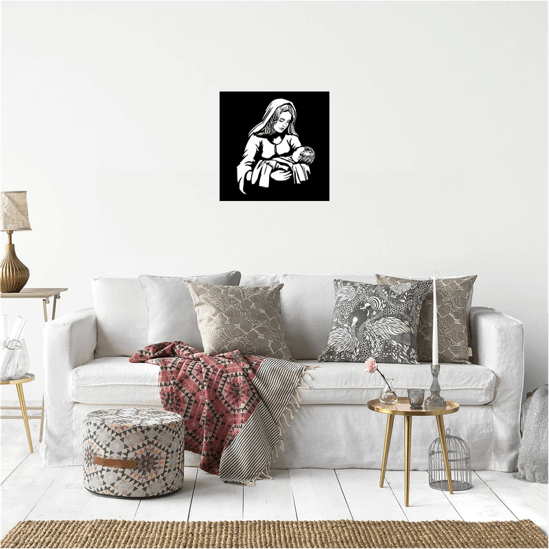 Casa si Gradina - Decoratiuni - Decoratiuni perete - Decor perete Fecioara Maria HH775 din lemn - 20 L x 20 H (cm) - Infinity.ro