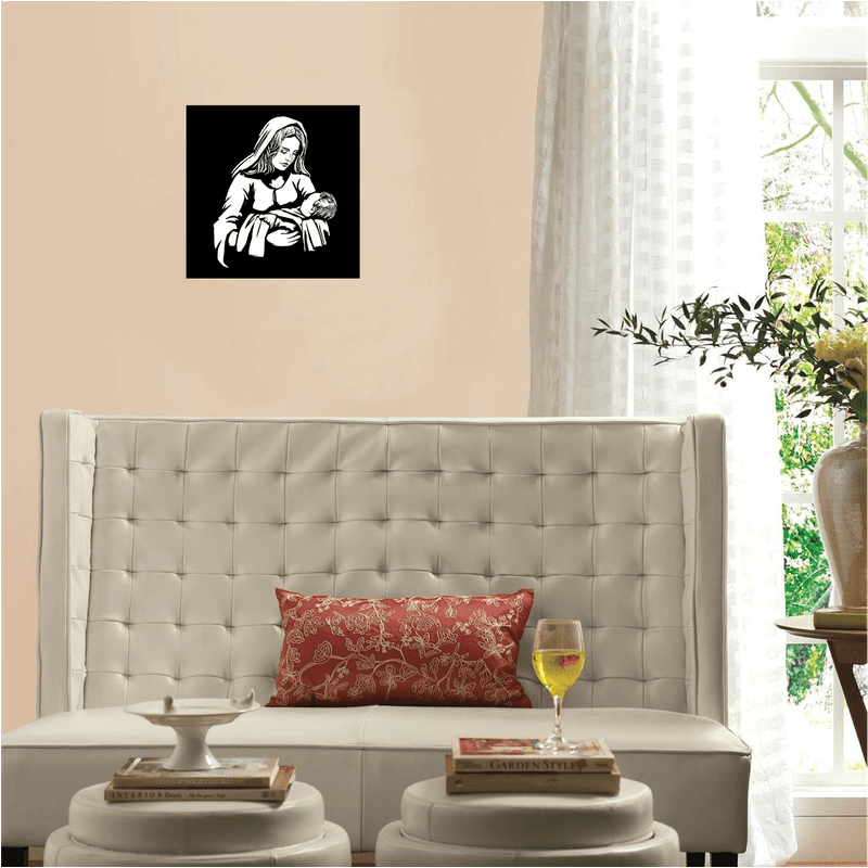 Casa si Gradina - Decoratiuni - Decoratiuni perete - Decor perete Fecioara Maria HH775 din lemn - 20 L x 20 H (cm) - Infinity.ro