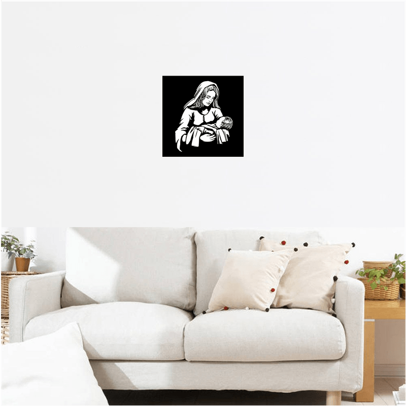Casa si Gradina - Decoratiuni - Decoratiuni perete - Decor perete Fecioara Maria HH775 din lemn - 20 L x 20 H (cm) - Infinity.ro