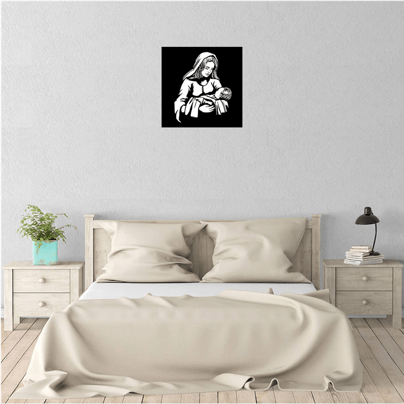 Casa si Gradina - Decoratiuni - Decoratiuni perete - Decor perete Fecioara Maria HH775 din lemn - 20 L x 20 H (cm) - Infinity.ro