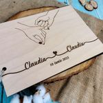 Market - Cadouri - Rame si albume foto - Album Foto GuestBook Nunta HH1643 Personalizat din lemn Atingere 30 x 21 cm - Infinity.ro
