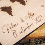 Market - Cadouri - Rame si albume foto - Album Foto GuestBook Nunta HH1610 Personalizat din lemn Inconjurul lumii Traseu Avioane 30 x 21 cm - Infinity.ro