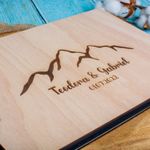 Market - Cadouri - Rame si albume foto - Album Foto GuestBook Nunta HH1591 Personalizat din lemn Munte 30 x 21 - Infinity.ro