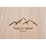 Market - Cadouri - Rame si albume foto - Album Foto GuestBook Nunta HH1591 Personalizat din lemn Munte 30 x 21 - Infinity.ro