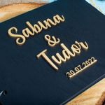 Market - Cadouri - Rame si albume foto - Album Foto GuestBook Nunta HH1588 Personalizat din lemn Negru 30 x 21 - Infinity.ro