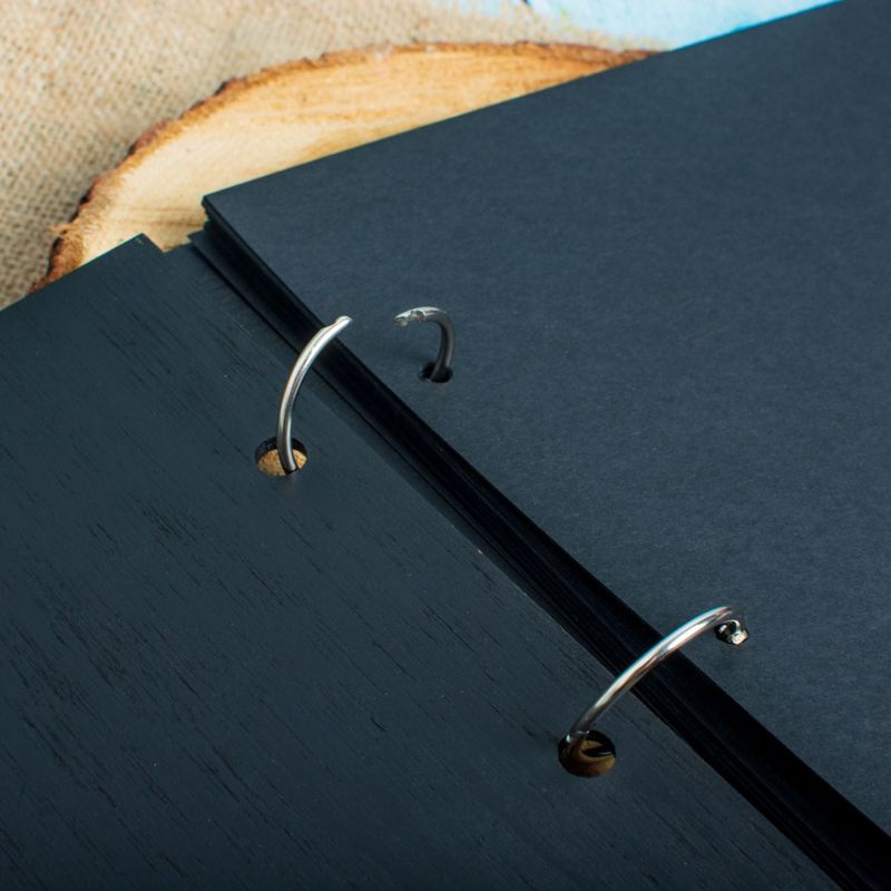 Market - Cadouri - Rame si albume foto - Album Foto GuestBook Nunta HH1588 Personalizat din lemn Negru 30 x 21 - Infinity.ro