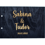 Market - Cadouri - Rame si albume foto - Album Foto GuestBook Nunta HH1588 Personalizat din lemn Negru 30 x 21 - Infinity.ro