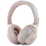 TV, Audio-Video si Foto - Portabile audio - Casti audio - Casti On-ear fara Fir, Bluetooth 5.3, ENC, USB-C, 300mAh - Guess 4G Metal Logo (GUBHS72P4FC4MP) - Pink - Infinity.ro