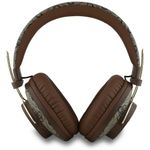 TV, Audio-Video si Foto - Portabile audio - Casti audio - Casti On-ear fara Fir, Bluetooth 5.3, ENC, USB-C, 300mAh - Guess 4G Metal Logo (GUBHS72P4FC4MW) - Brown - Infinity.ro