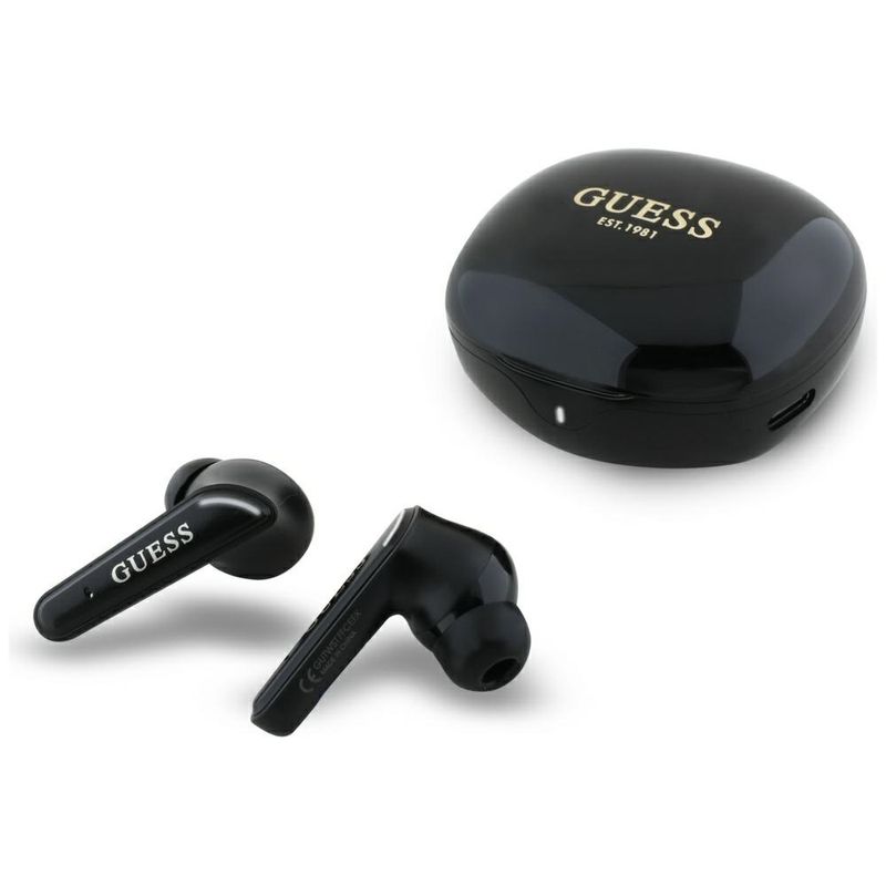 TV, Audio-Video si Foto - Portabile audio - Casti audio - Casti True Wireless Stereo, Bluetooth 5.4 - Guess Flat Classic Logo Electroplated (GUTWST7FCEEK) - Black - Infinity.ro