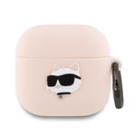 TV, Audio-Video si Foto - Portabile audio - Casti audio - Husa pentru Apple AirPods 4 - Karl Lagerfeld Silicone Choupette Head 3D (KLA4RUNCHP) - Pink - Infinity.ro