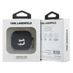 TV, Audio-Video si Foto - Portabile audio - Casti audio - Husa pentru Apple AirPods 4 - Karl Lagerfeld Silicone Choupette Head 3D (KLA4RUNCHK) - Black - Infinity.ro