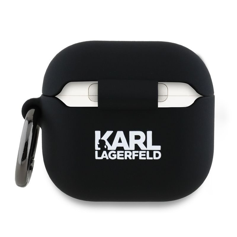 TV, Audio-Video si Foto - Portabile audio - Casti audio - Husa pentru Apple AirPods 4 - Karl Lagerfeld Silicone Choupette Head 3D (KLA4RUNCHK) - Black - Infinity.ro